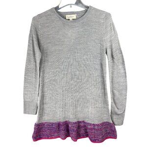 CloudChaser Knit Tunic Dress With Scarf Women XL (16) Gray Long Sleeve Acrylic